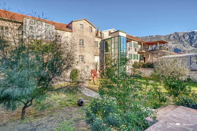 Stunning Stone Villa in Prčanj with Panoramic Bay Views